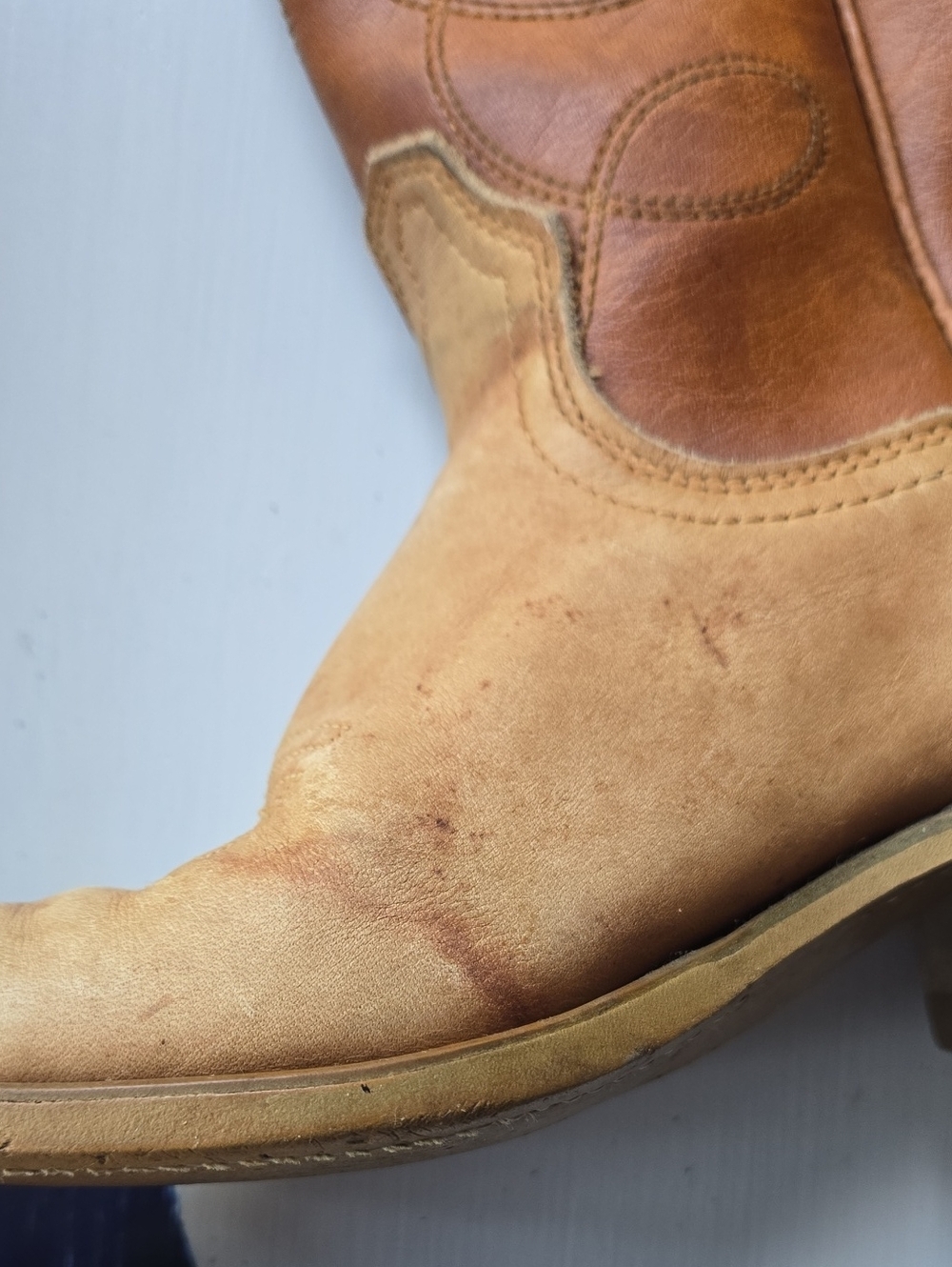 Acme Vintage Camel Tan Western Boot Size Women's 6A - Picture 9 of 16